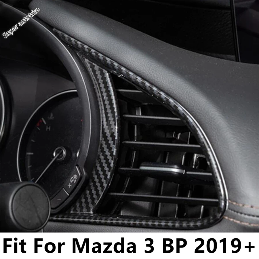 

Car Dashboard AC Air Conditioning Vent Outlet Frame Cover Trim ABS Carbon Fiber Accessories Interior For Mazda 3 BP 2019 - 2023