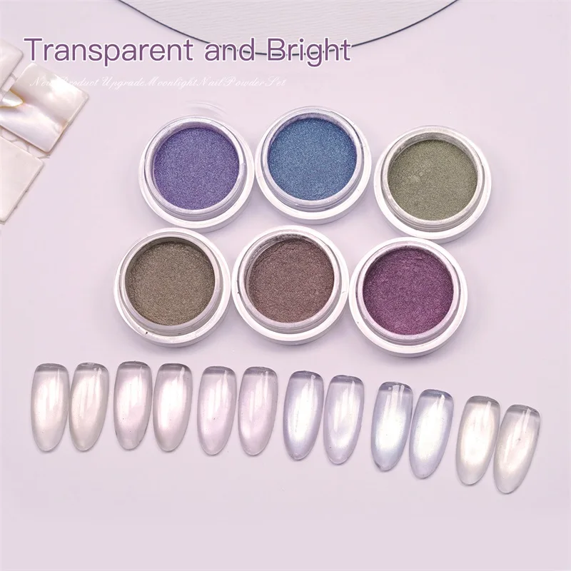 HNDO Nieuwe eenvoudige heldere Cat Eye magnetische poeder glitter nail art voor gemengde gel polish manicure fijne deeltjes pigmentstof