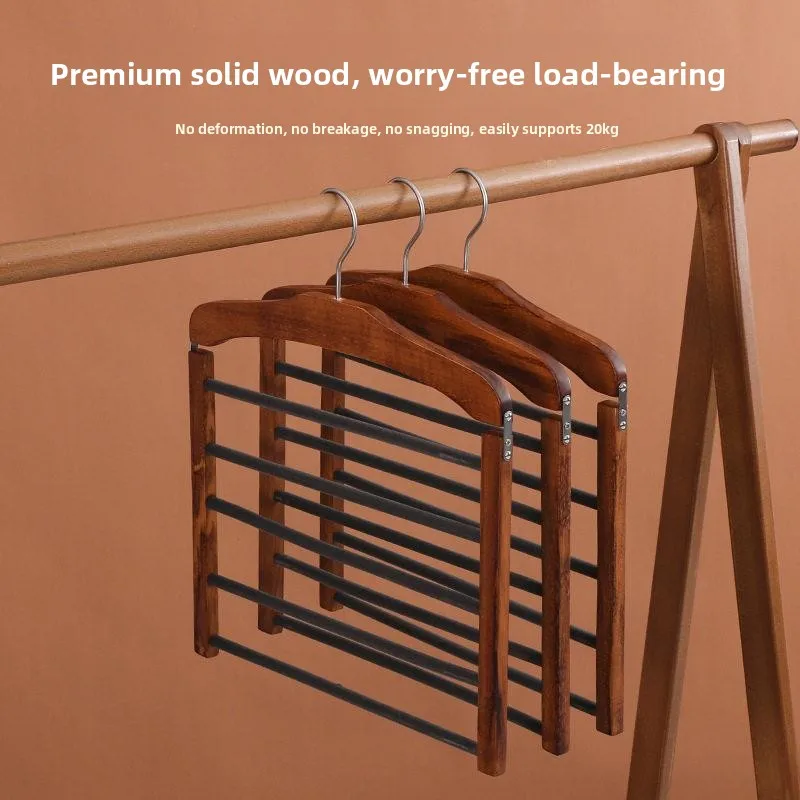 

Anti-Slip Velvet Pants Hanger Multi-Layer Cloud Ladder Clothes Storage Device Home Use Invisible Hanging Rack