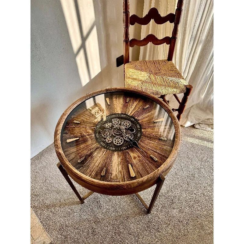 Retro high-end sense light luxury design sense American watch gear living room sofa side few