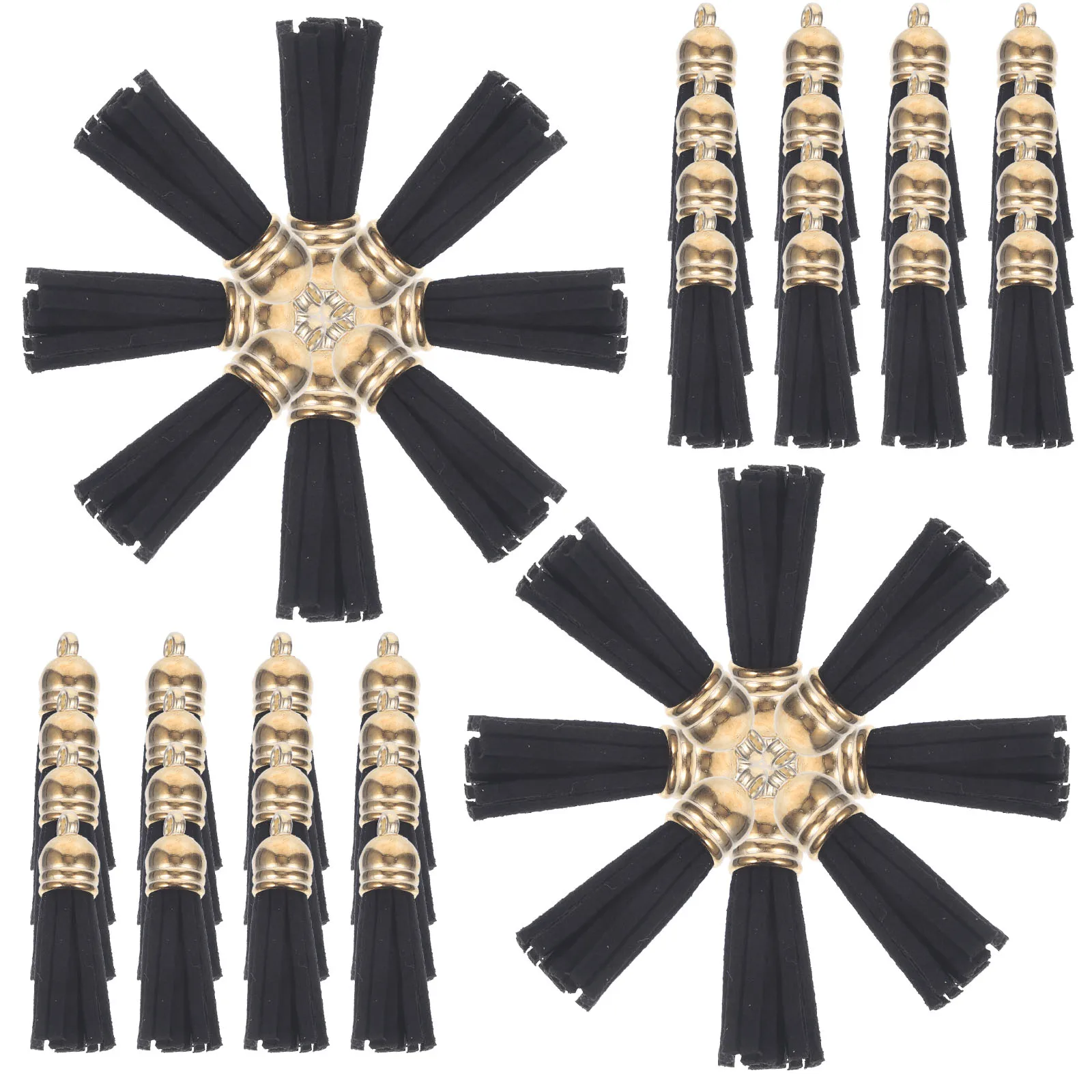 

100pcs Alloy Tassels for Handbags Keychains Craft Decorative Jewelry Charms Hanging Accessories Bright Color Elastic