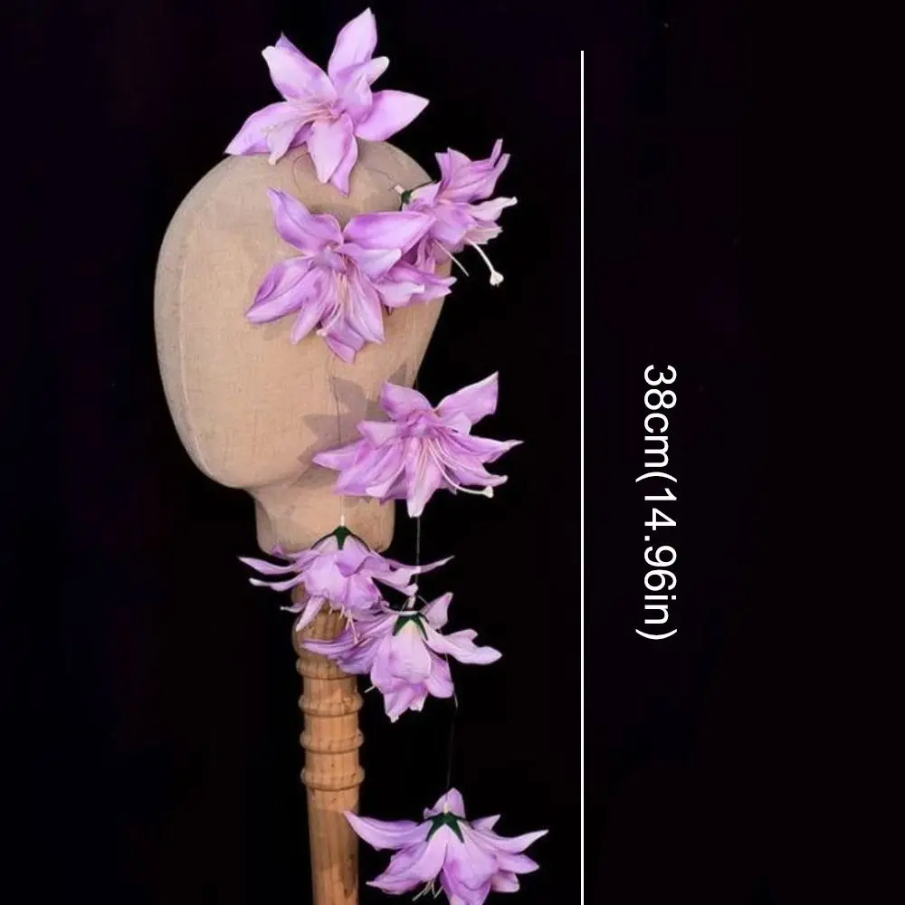 Hiasan Kepala Pengantin Rumbai Bunga Peri Gaya Perancis Elegan Hiasan Kepala Pengantin Pesta Pernikahan Perhiasan Rambut Aksesori Rambut