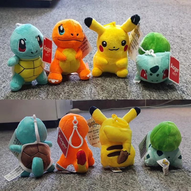 

Pokemon Pet Elf Doll Pendant Pikachu Charmander Bulbasaur Squirtle Psyduck Stuffed Animals Cute Plush Keychain Toy Gift