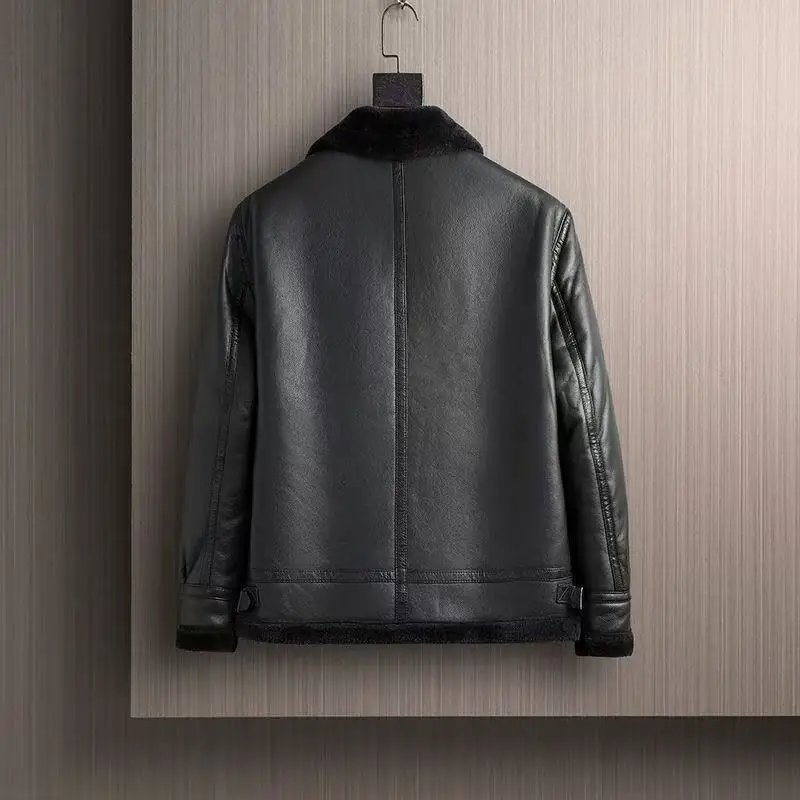 Men's Winter Suede Casual Pu Fur All-In-One Warm Jacket