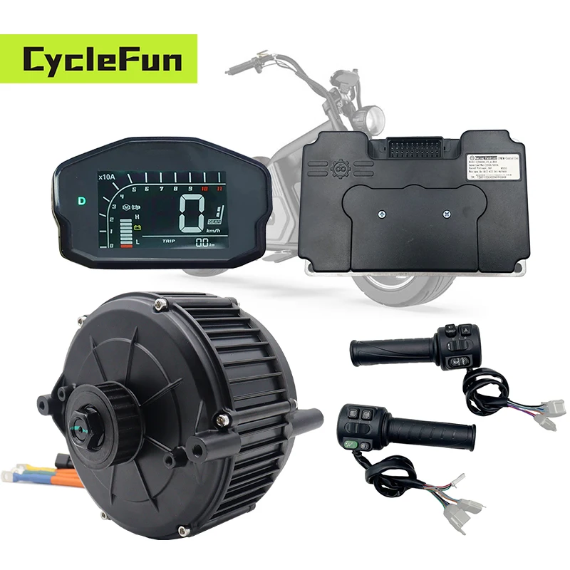 

QS165 5KW Peak 10KW 6500RPM QS Mid Drive Motor With FarDriver ND96680 Controller DKD Display T08 Throttle Electric Motorcycles