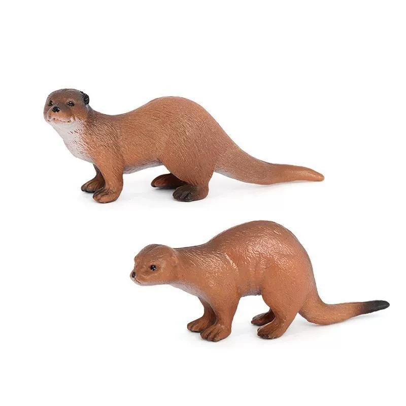Lifelike Sea Otter Figurine - Ocean Animal Model Tabletop Display, Home Decor
