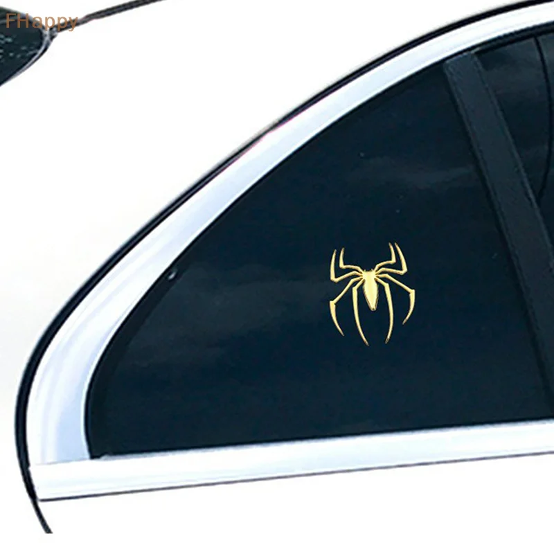 

Car Stickers Metal 3D Spider Car Logo Gold/Silver Car Styling Accessories Metal Sticker Chrome Spider Badge Emblem