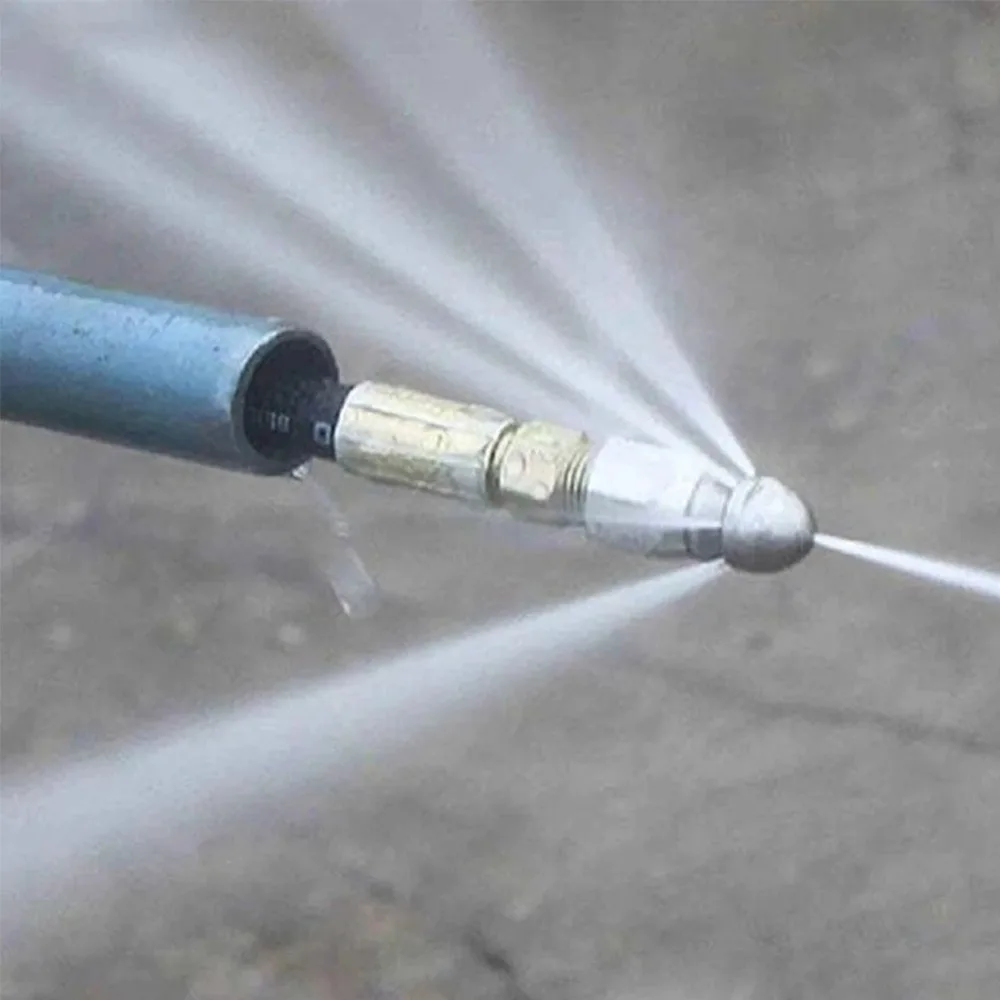 High Pressure Sewer Nozzle 1/4 Quick Connect Jet Hose Pressure Drainage Nozzle For Sewer Pipe Cleaning Dredging Tool Head