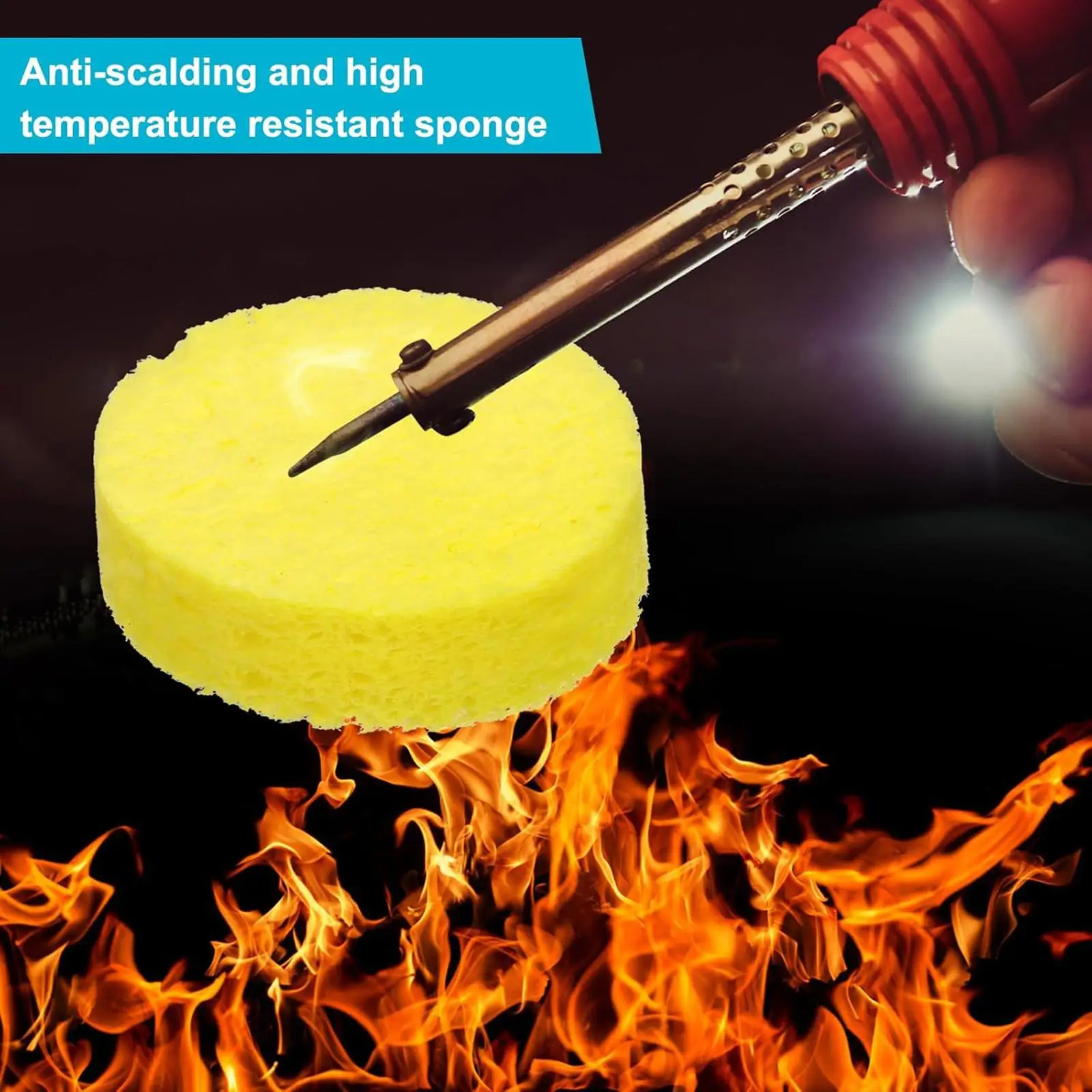 20 Pieces Soldering Tip Cleaners Welding Clean Pads Easy to Use Soldering Sponge