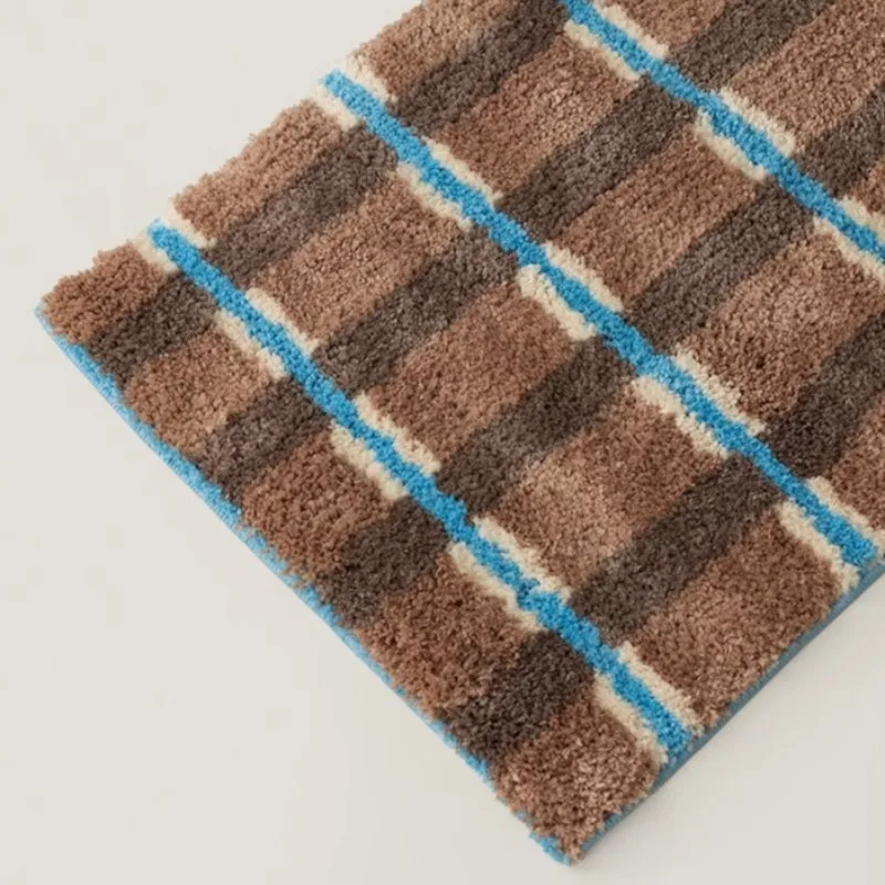 Vintage Tufted Chenille Bathroom Rug Non Slip Floor Mat Soft Shaggy Carpet for Living Room Bedroom Entrance Home Door Mat