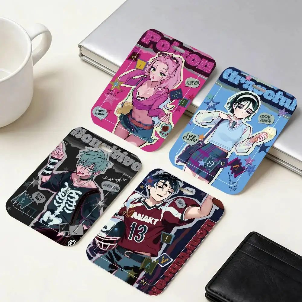 Retro Collage Anime ALIEN STAGE ID Card Holder Neck Strap Pendant Door Badge Holder Lanyards Keychain Work Credential Case Gift