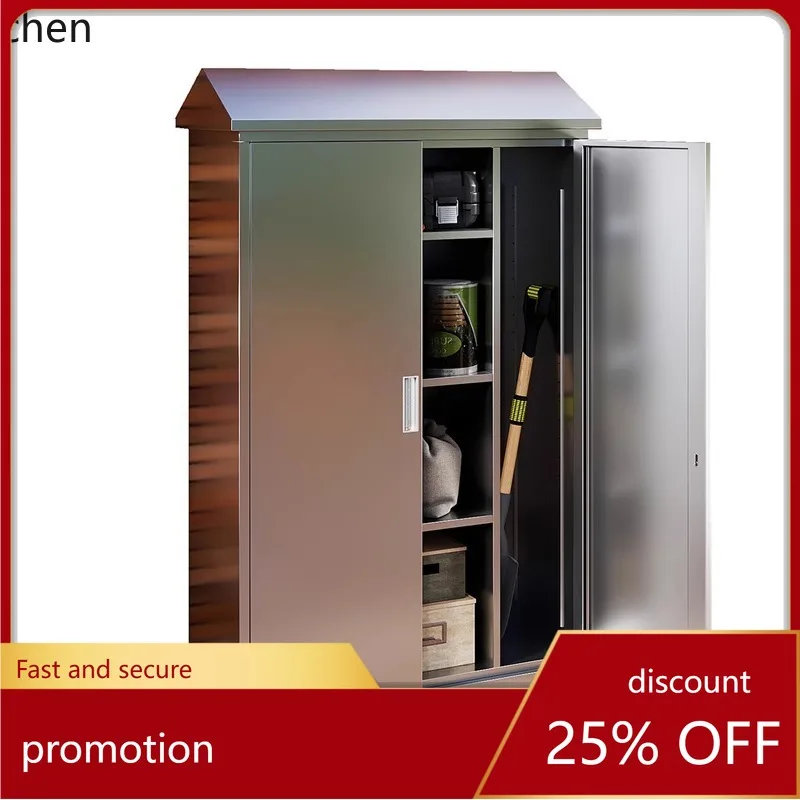 

Садовый шкаф для хранения из нержавеющей стали CZ с замком, для инструментов и хозяйственных принадлежностей