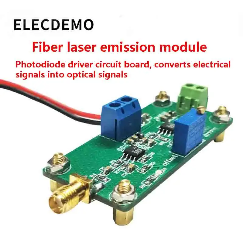 Fiber Laser Driver Module, Photodiode Drive Circuit Board, High Speed EO Signal Converter, 1550nm, Low Noise High Stability DIY