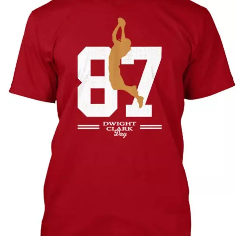

Футболка Dwight Clark Day хорошего качества от S до 5XL, быстрая доставка