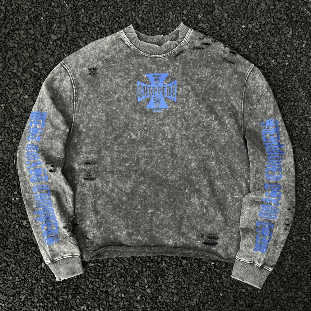 

Yao Fashion Trend Brand Vintage Streetwear Baggy Loose Y2k Graphics Print 100% Cotton Tops Pullover Sweatshirt For Men Unisex