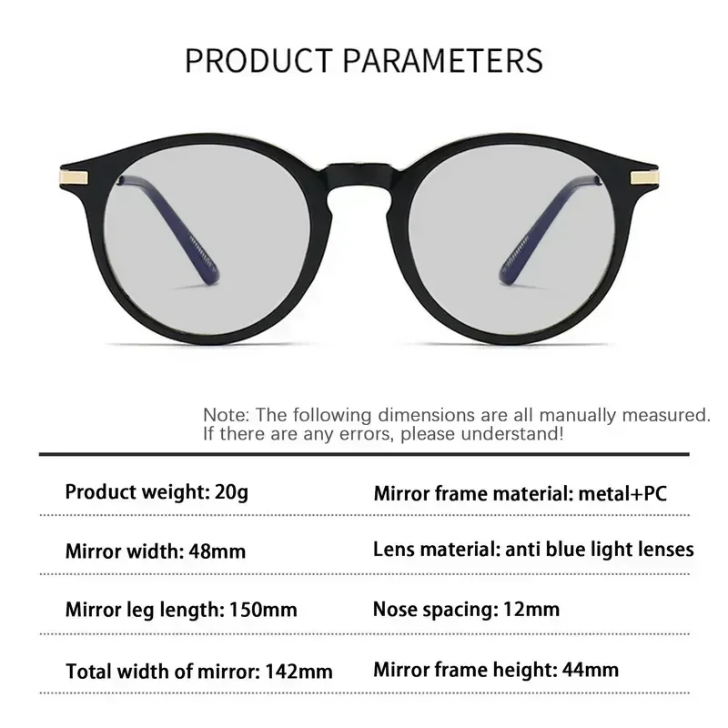 Men's Fashion Photochromic Reading Glasses Retro Anti-blue Far-sighted Eyewear Women Round Color Changing Presbyopia Glasses - Image 6