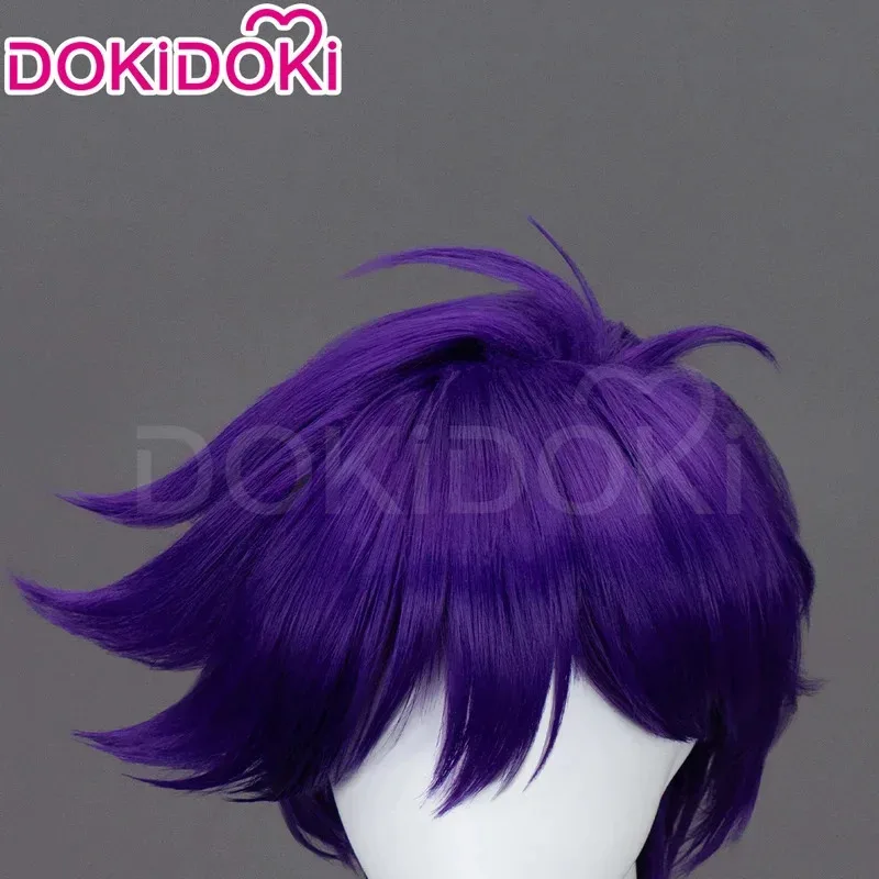 111 لعبة www Omori DOKIDOKI شعر مستعار قصير أزرق أرجواني باسل هيرو كيل كوسبلاي قبعة شعر مستعار مجانية