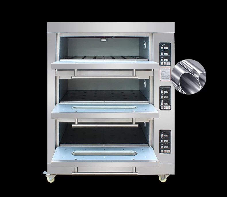 Commercial three-layer six-tray multi-purpose motor bearing oven baking tarts bread juice other food processing machinery
