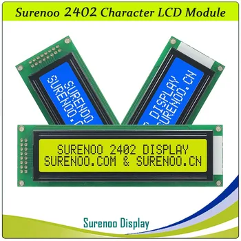 Surenoo 2402 문자 LCD 모듈 디스플레이 화면, LCM, 블루, 옐로우, 그린, LED 백라이트, 242 24X2 