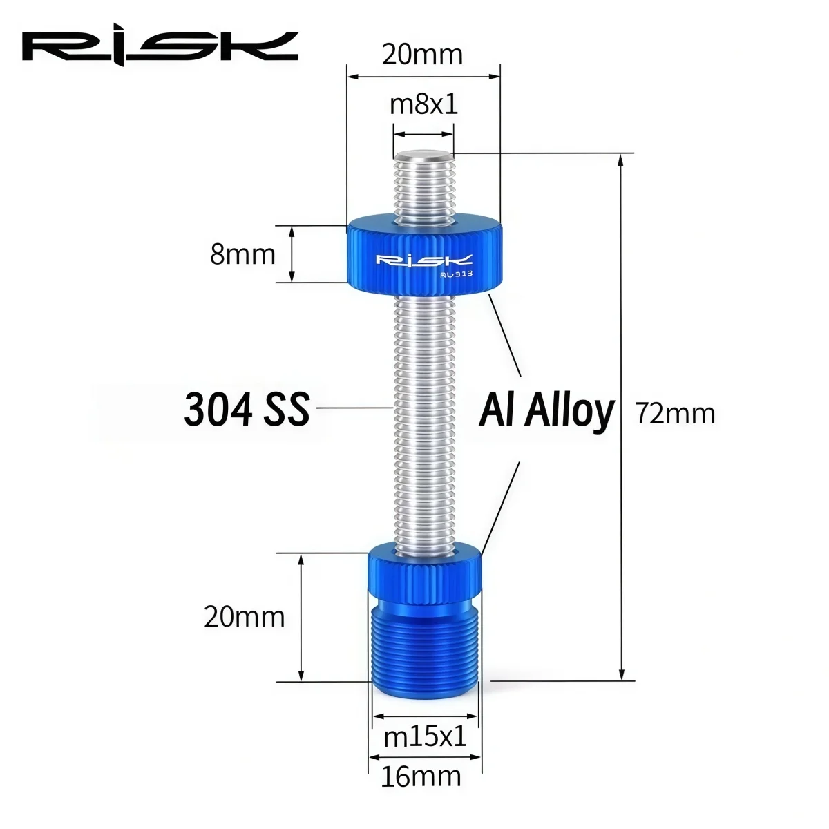 RISK RL215PRO Bike BB Removal Security Tools – Anti-Drop Fixing Rod For JIS / ISIS Bottom Bracket Tools 36g