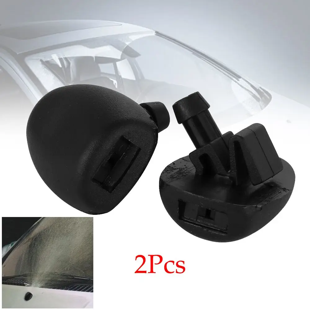 

2Pcs Practical Front Auto Water Sprayer Jet Washer Windshield Wiper Nozzle Car Supplies For Peugeot 407 206 207