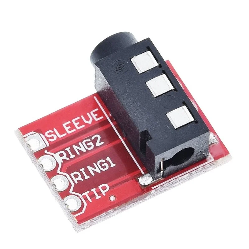 3.5Mm Jack Plug Stereo Plastik + Logam TRRS Headset Audio Socket Breakout Board Extension Connector Module 3.5Mm Jack