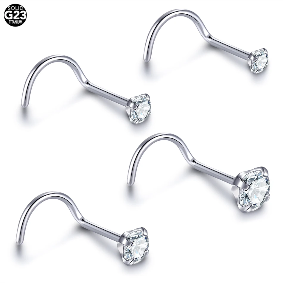 10pcs/lot Titanium Crystal Nose Septum Piercing Heart Nose Studs 20G Mini Nose Rings Earring Nariz Piercing Jewelry For Women