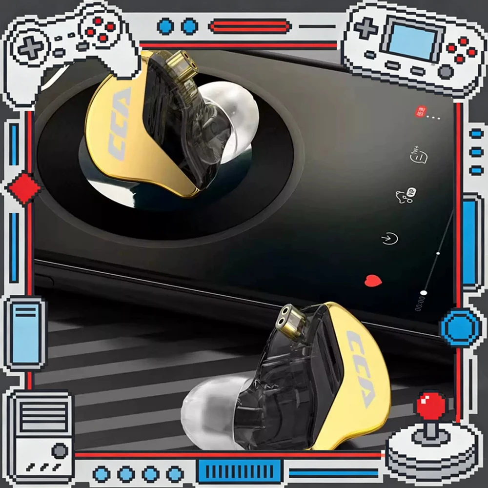 CCA CRA Wired Headphones 3.8 Micron Ultra Thin Diaphragm Esports Headset Triple Frequency Equalization Light Weight For Gifts