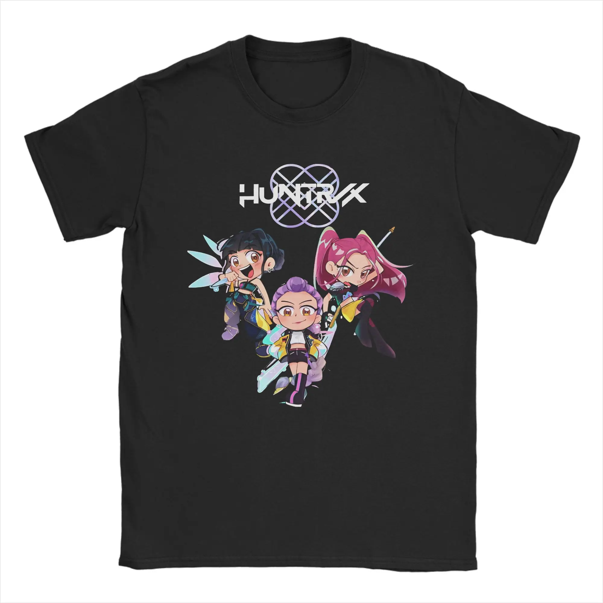 

Kpop Demon Hunters Huntrix футболка мужская Y2K забавные хлопковые футболки пляжная футболка с круглым вырезом популярная футболка оптом большие топы