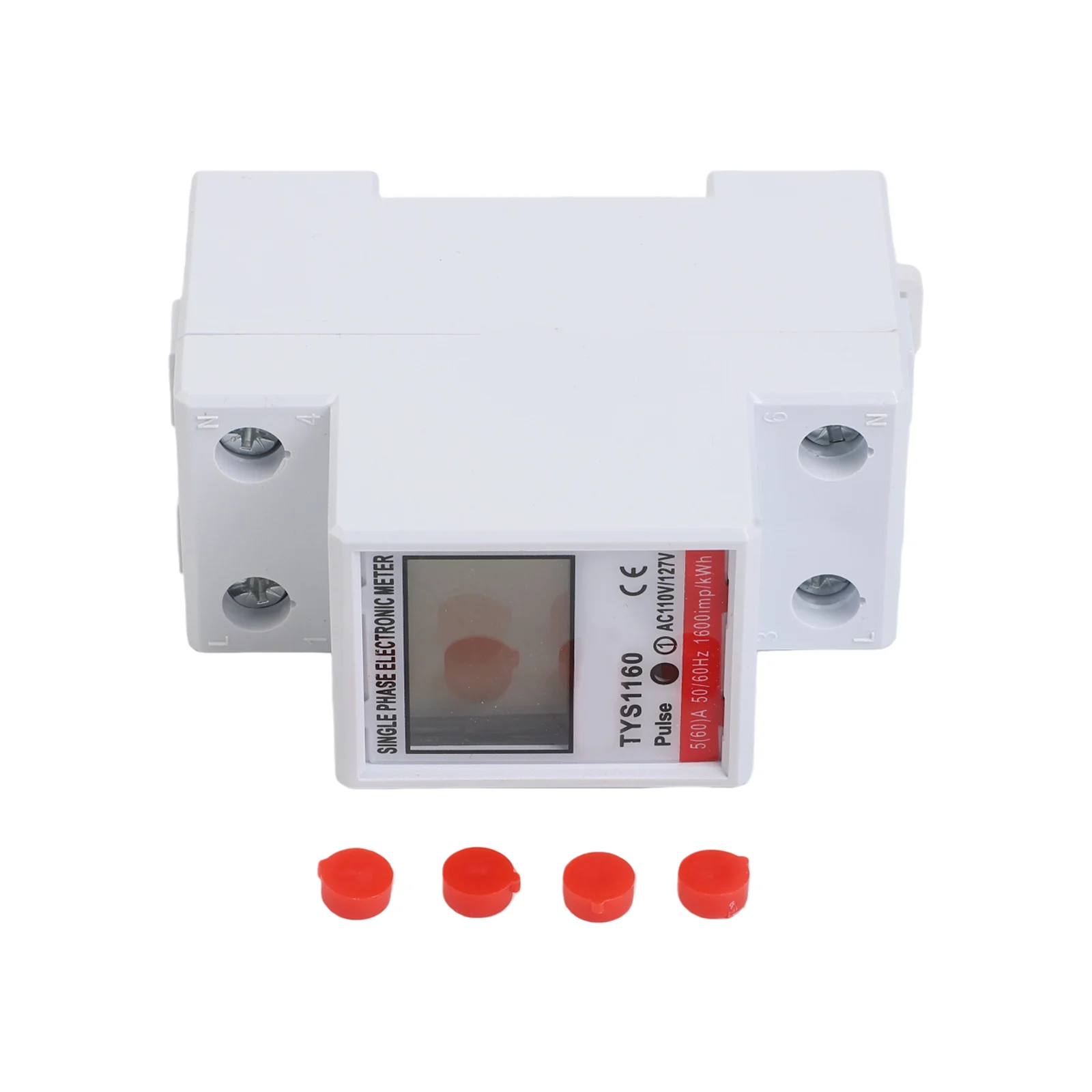 

Single Phase Digital Energy Meter for 110V 127V with 60A Current Rating and Easy 35mm DIN Rail Mount Installation