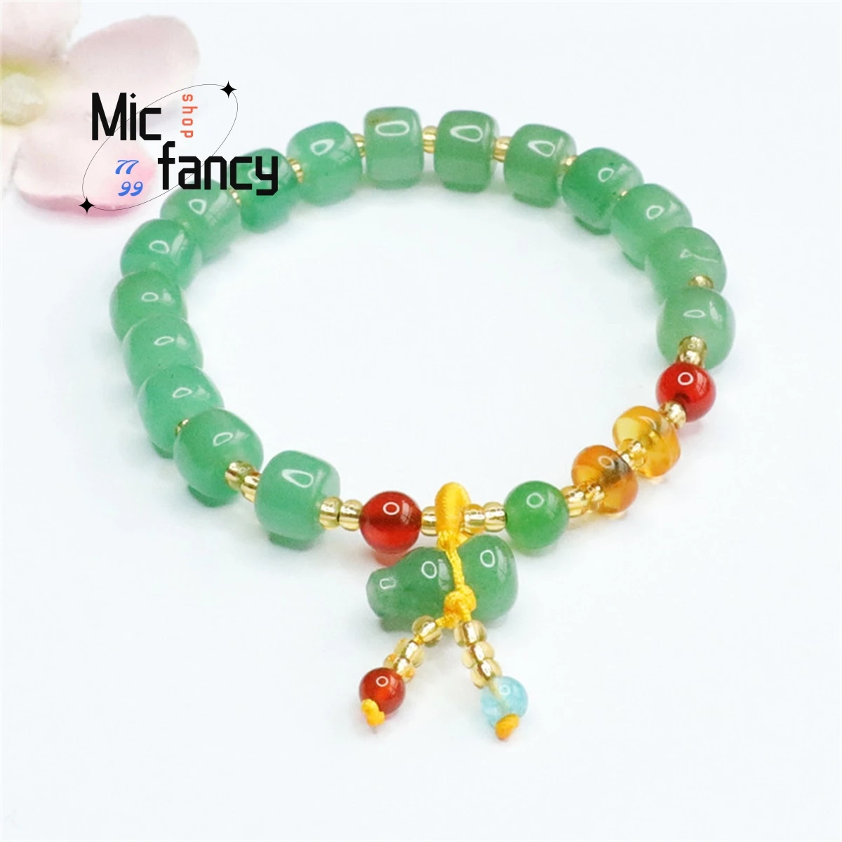 

Natural Dongling Jade Tassel Gourd Bracelet Simple Generous Personality Luxury Jewelry Retro Charms Fashion Women Holiday Gift