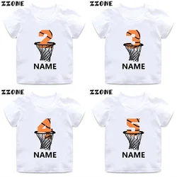 Basketball Number Print Boys T-shirts 1 2 3 4 5 6 7 8 9 Years Birthday Custom Name Funny Kids Clothes Baby Girls Tshirt,HKP2729