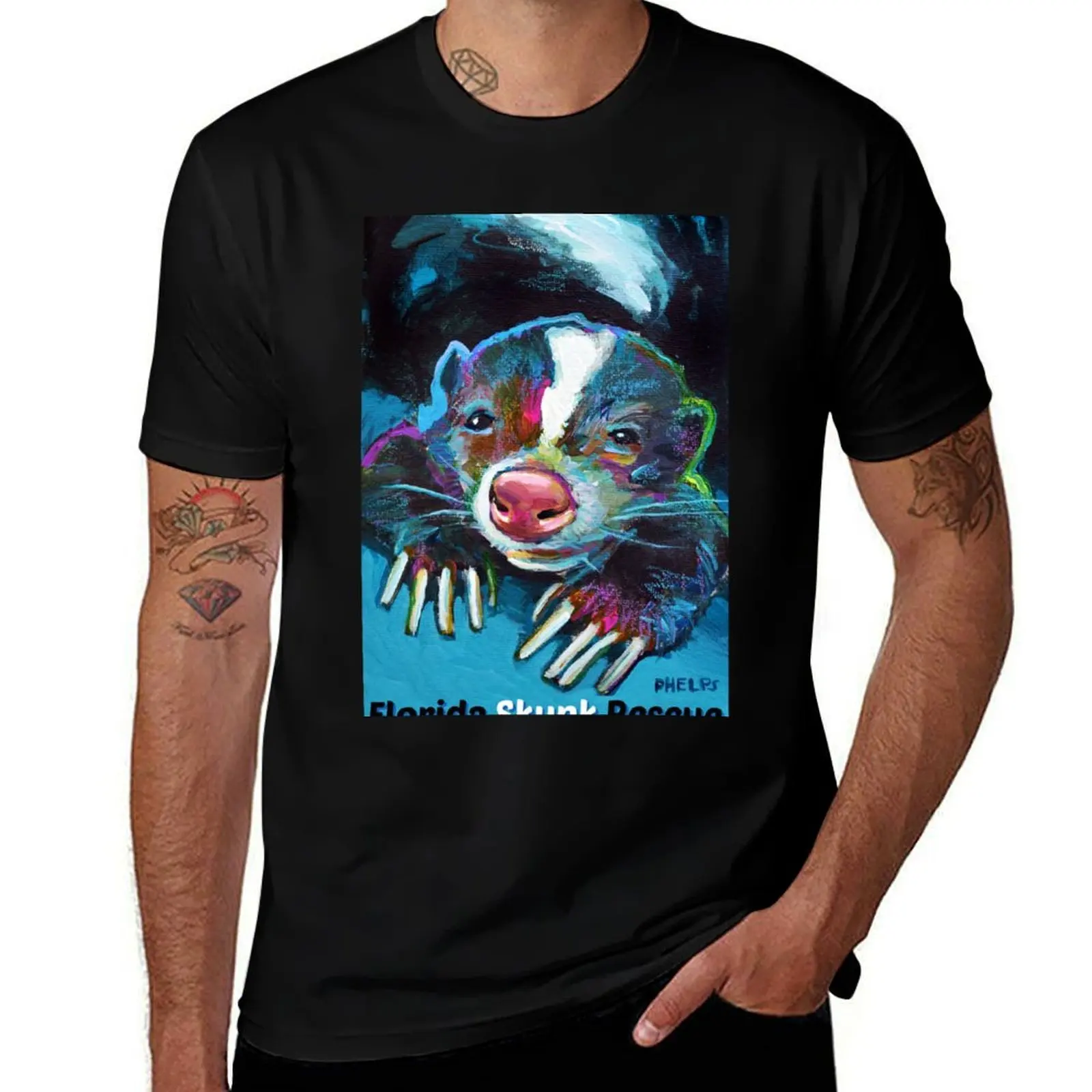 New Florida Skunk Rescue Design T-Shirt Plus Size Non-Shrink T-Shirt