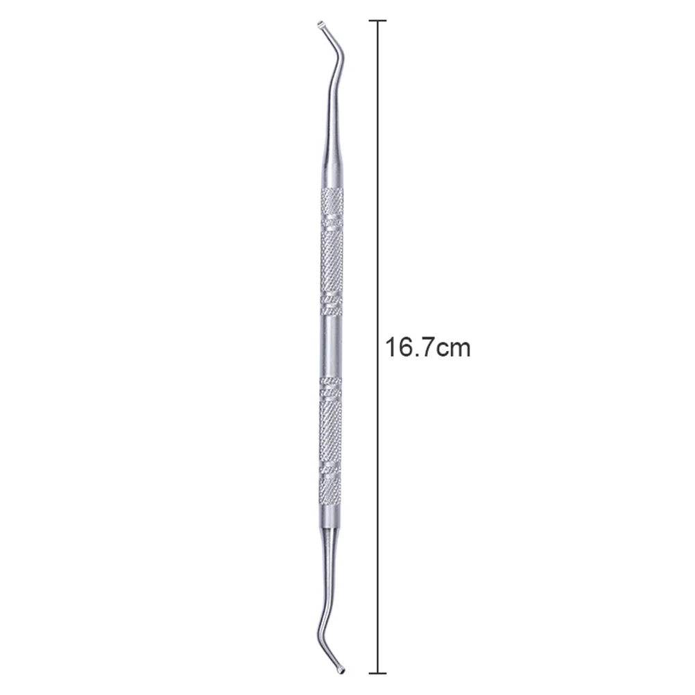 

Cuticle Spoon Nail Cleaner Stainless Steel Professional Radian Design Safe Double Head Grooming Tool for Men Women
