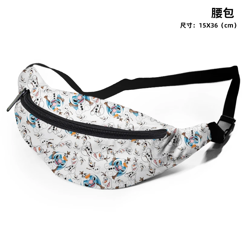 Disney Lilo Stitch Christmas Y5181 Anime Chest Bags Cartoon Customized Shoulder Waist Bag Casual Tote Storage Unisex Gift