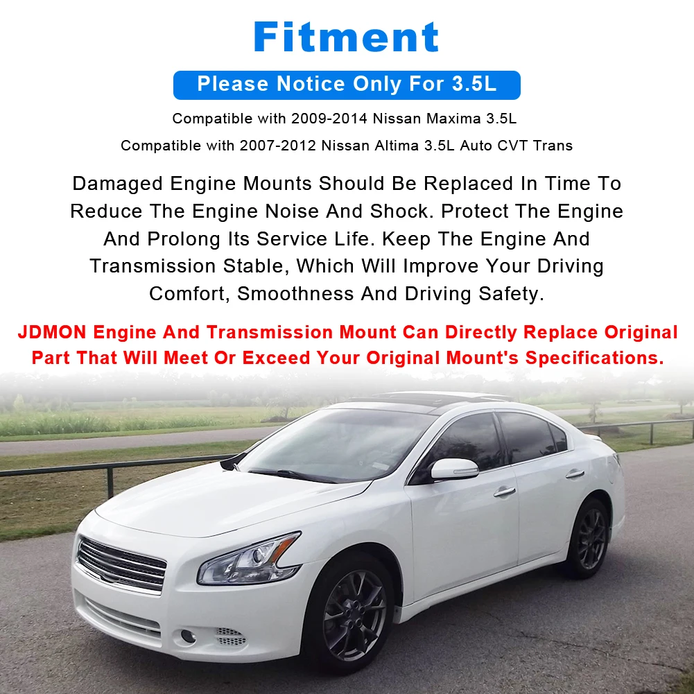 محرك المحرك ومجموعة تثبيت ناقل الحركة لنيسان ألتيما ، CVT Trans masima 3.5L ، A7363 ، A7361 ، A4355HY ، 5