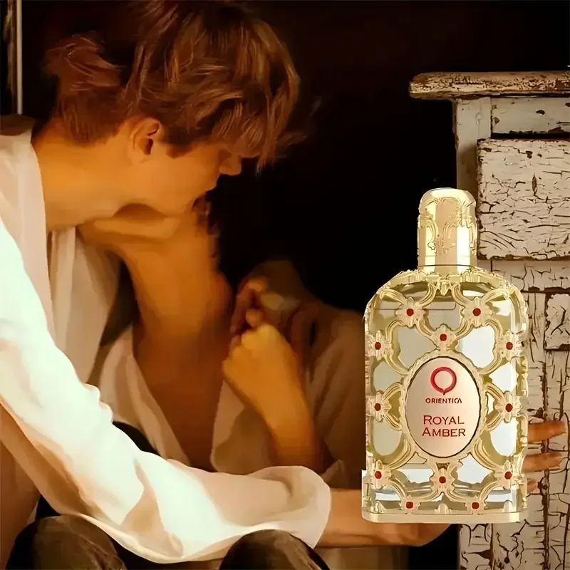 Orientica Royal Amber Rouge Oud Saffron للرجال والنساء أو دي رذاذ للجنسين زجاجة زجاجية محايدة كولونيا الورد رائحة تدوم طويلاً #2