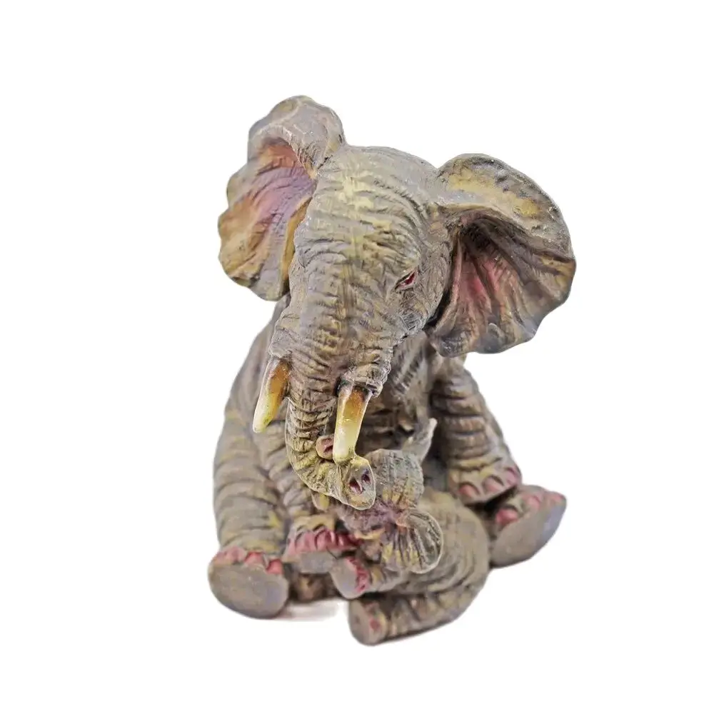 3D Mother Child Elephant Silicone Mould Chocolate Sugarcraft Candy Cake Decor Baking Mold Animals DIY Soap Wax Craft Resin