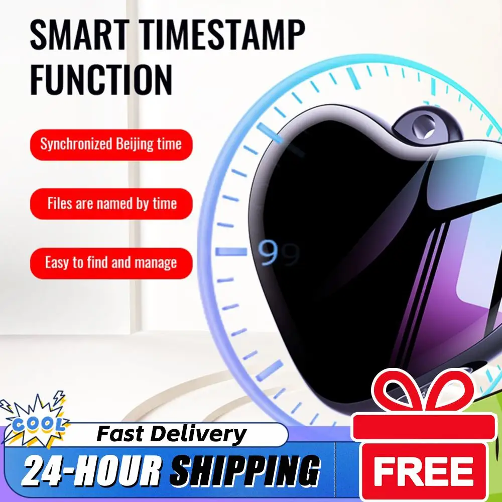 

Диктофон с голосовой активацией в форме сердца, мини-аудиоплеер с наушниками, микрофон-подвеска для записи лекций, совещаний, интервью