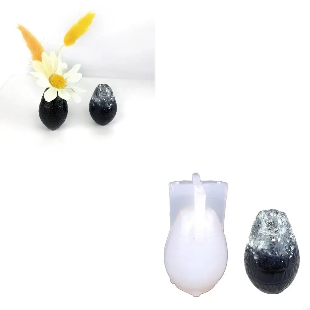  Flowerpots Silicone Molds Concrete Mold Multi-shapes DIY Hand-Making Jar Moulds Clay Moulds Pot Mould Hand-Making Tools