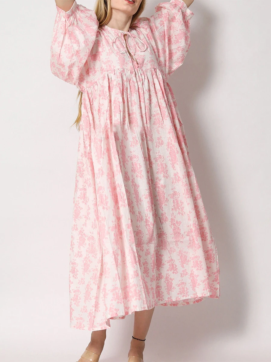 Robe maxi vintage à pois pour femmes, ourlet à volants, taille haute, robe de plage élégante, robe de soirée d'été Boho