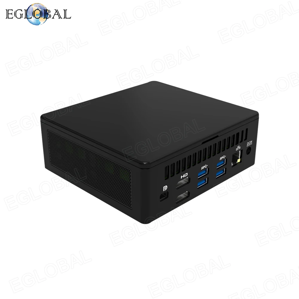 Eglobal 12th เจนมินิเกมพีซี Intel Core i7 32G RAM 1TB SSD คอมพิวเตอร์ตั้งโต๊ะ Windows 11 Wifi6 Type-C Thunderbolt 4 MINI DP