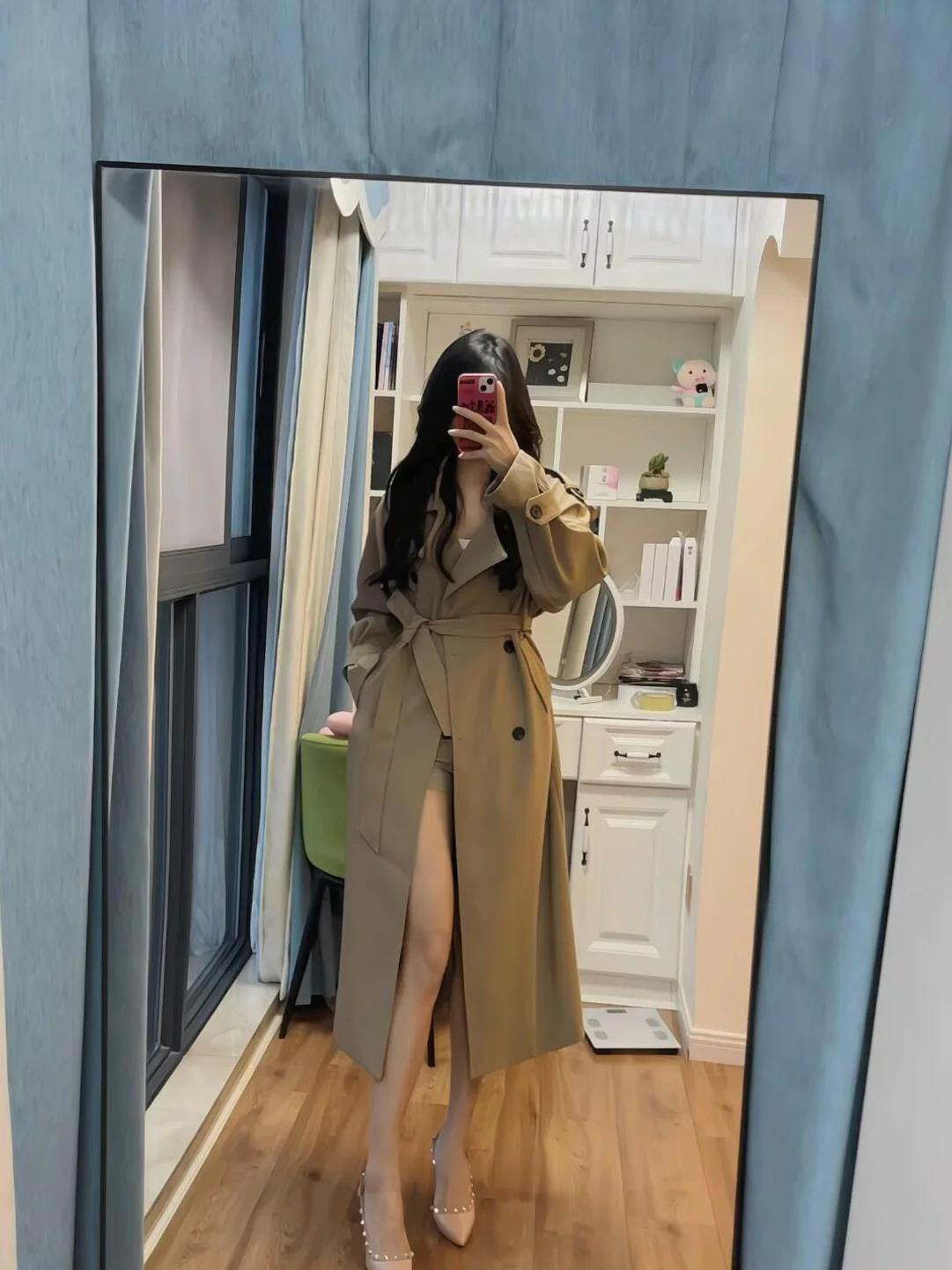 

Fashionable Khaki Color Coat Women's Spring 2026 New Loose Slimming Trendy Long Sleeve Double Breasted Korean Style Outerwear