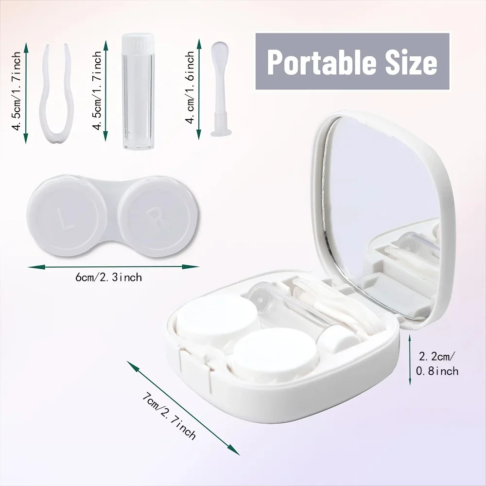 Fashion Pocket Portable Mini Contact Lens Case Women Travel Kit Holder Container Beauty Pupil Storage Box Bride Letter Pattern