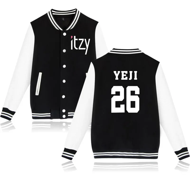 K-pop álbum hoodies para mulheres, moletom, jaqueta bomber, roupas de beisebol, chaeryeong, yuna, ryujin, lia yeji, álbum, k-pop