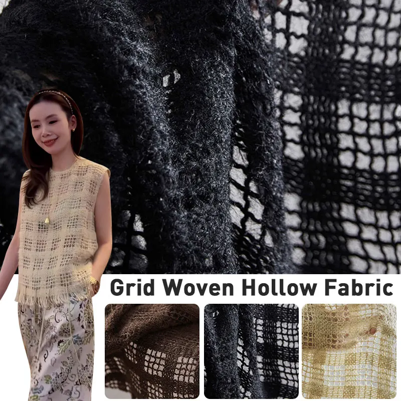 

50cm Yarn Knitted Fabric Soft for Sweater Dress Clothing Fashion Designer Handmade DIY Sewing Material Cloth Wide 120cm