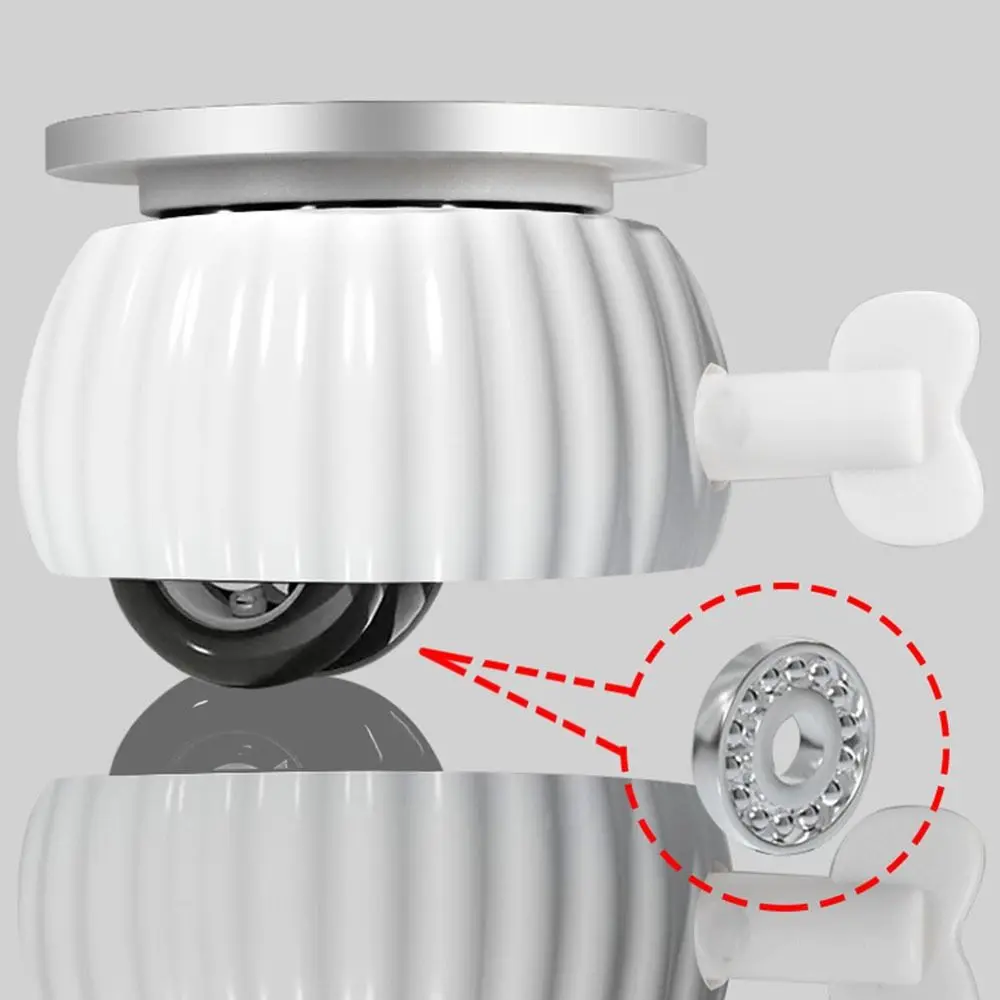 Rueda giratoria Universal de goma suave, rodillo resistente, rueda Universal con freno de seguridad 360, 4 Uds. °   Plataforma con ruedas para muebles