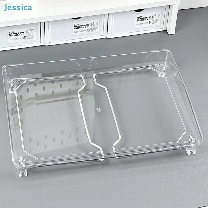 ♥Clear Acrylic Desk Organizer Shelf - Stackable Office Storage Rack for Monitor, Keyboard & Desktop Supplies - view 5