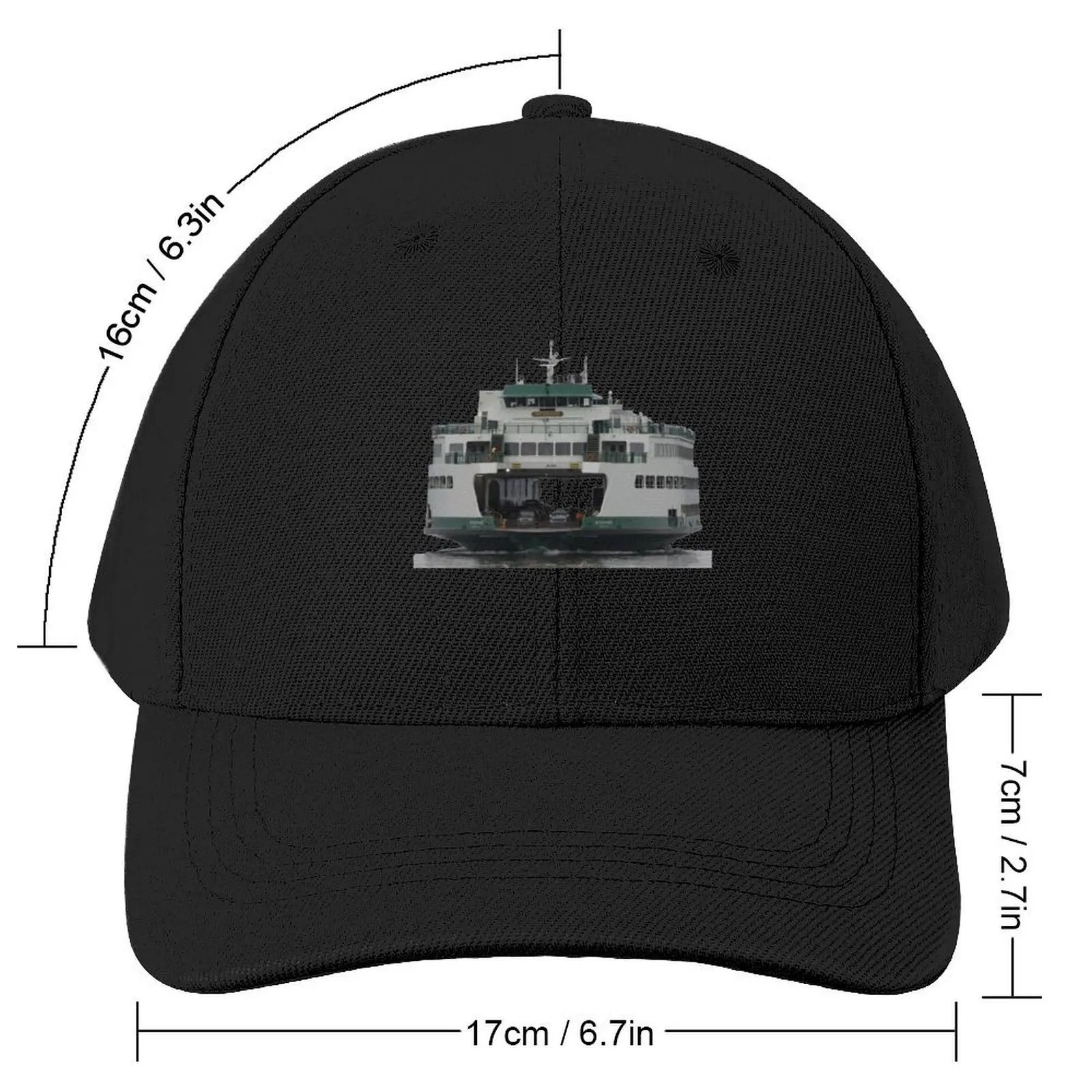 Washington State Ferry M/V Spokane arriving in Edmonds Baseball Cap tea Hat Hat Man Luxury Men Caps Women's