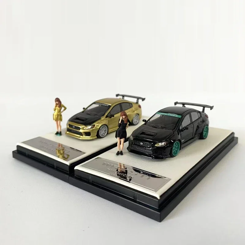 

Time Micro 1:64 Alloy Model Car WRX STI Die-Cast Vehicle Collection Black & Gold Colors